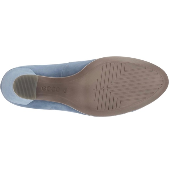 Ecco Shape 75 Block Heel Leather Retro Blue Almond Toe Slip On EU 41 US … - Picture 8 of 10